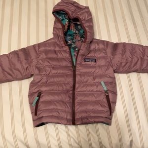 Baby Patagonia reversible puff jacket with hood
